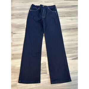 I&M black label dark wash, high-rise, wide-leg denim jeans size 13